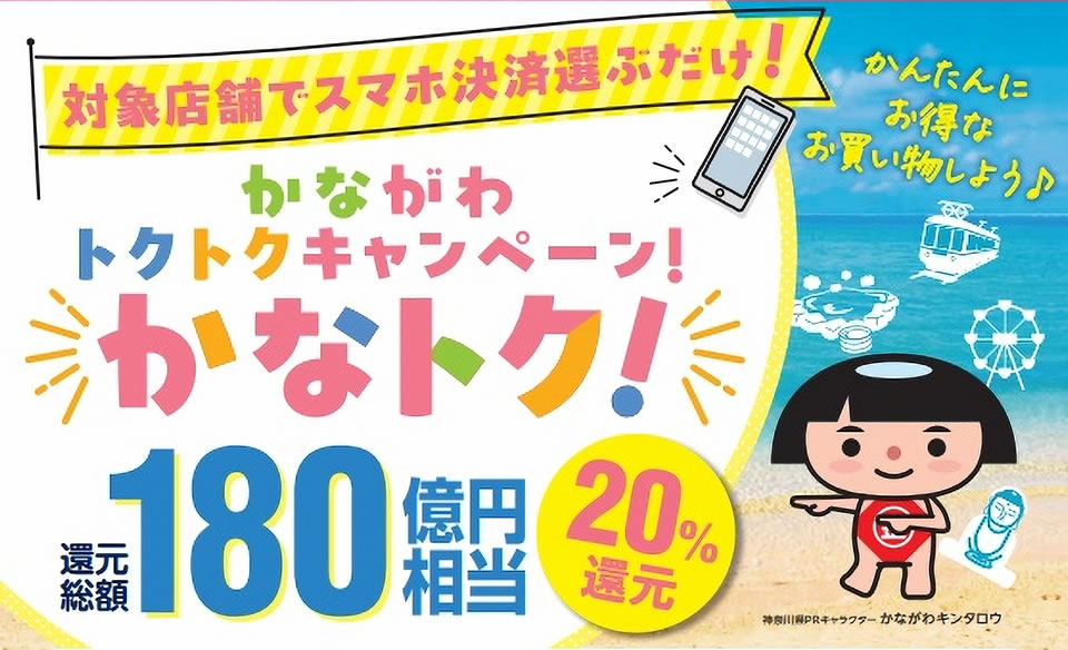 「かなトク！」 キャッシュレス決済を利用してお得にお買い物をしましょう！