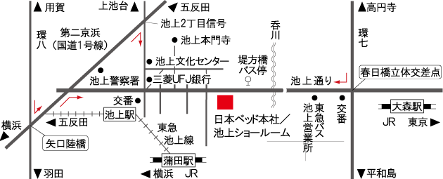 池上ショールーム地図